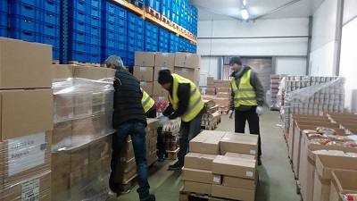 Членове на СППЗ предоставиха за пострадалите в с. Хитрино 10 тона консервирани храни